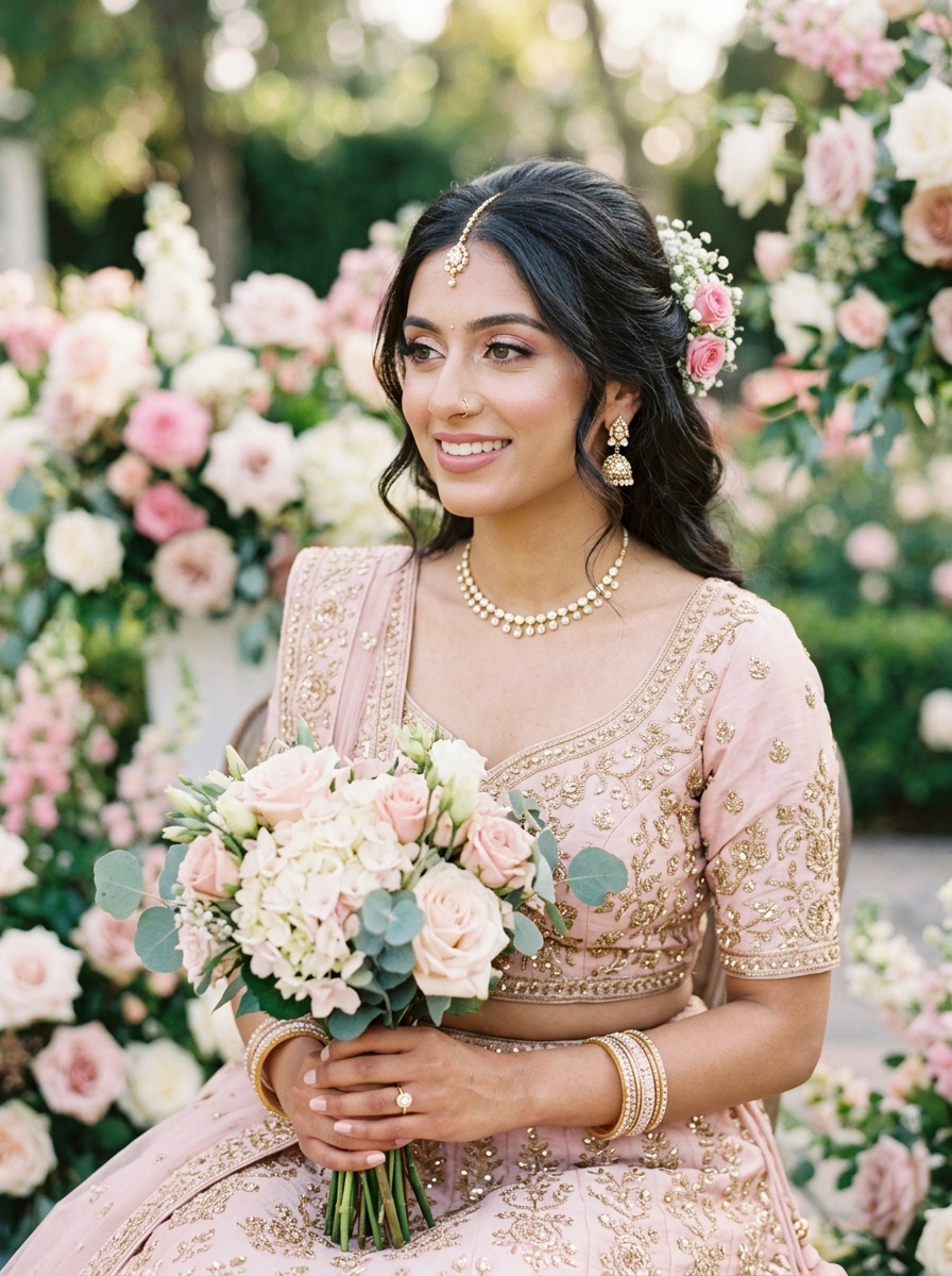 Engagement makeup service in Patna — sophisticated pre-wedding look