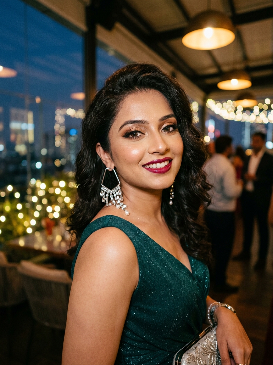 Party makeup service in Patna — glamorous evening look
